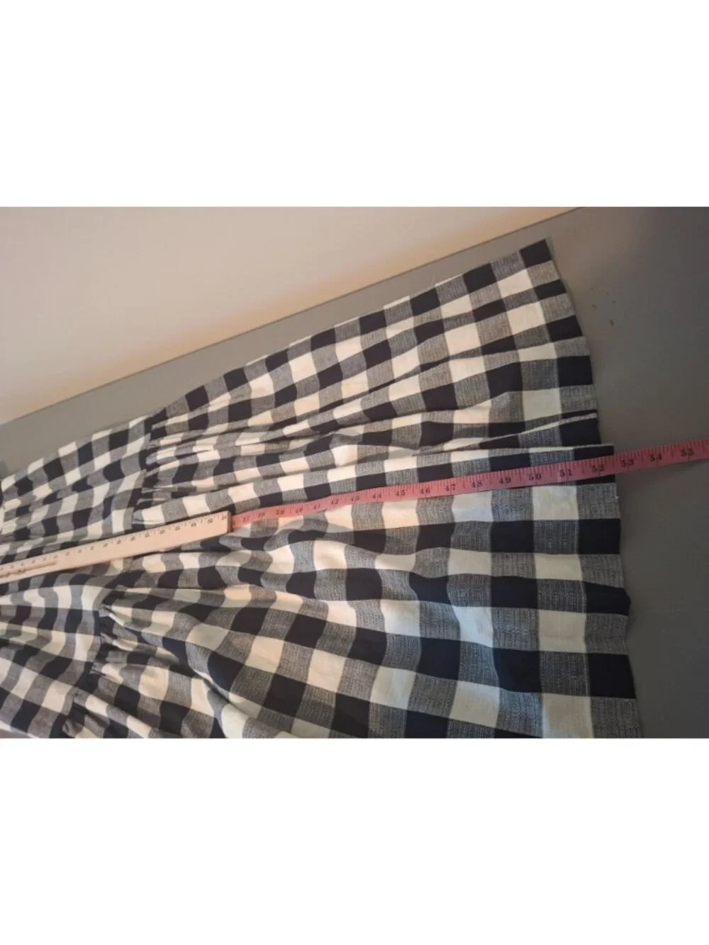 Express x LadyGang Gingham Maxi Dress 6 Navy White Cottagecore Flutter Sleeve